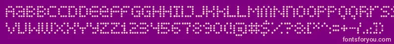 Displdts Font – Pink Fonts on Purple Background