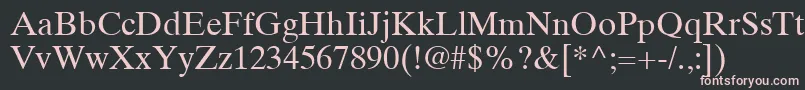 TimesTenCeRoman Font – Pink Fonts on Black Background