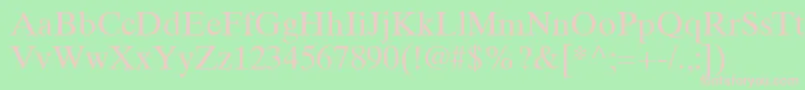 TimesTenCeRoman Font – Pink Fonts on Green Background