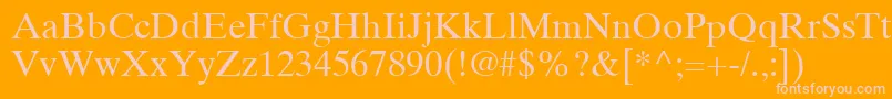 TimesTenCeRoman Font – Pink Fonts on Orange Background