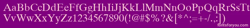 TimesTenCeRoman Font – Pink Fonts on Purple Background