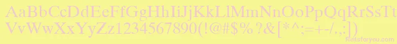 TimesTenCeRoman Font – Pink Fonts on Yellow Background