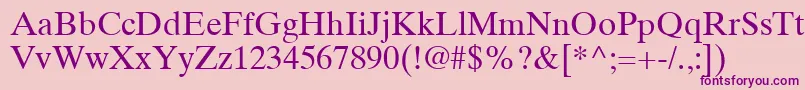fuente TimesTenCeRoman – Fuentes Moradas Sobre Fondo Rosa