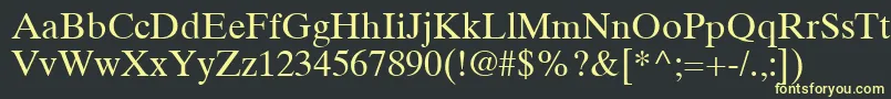 TimesTenCeRoman Font – Yellow Fonts on Black Background