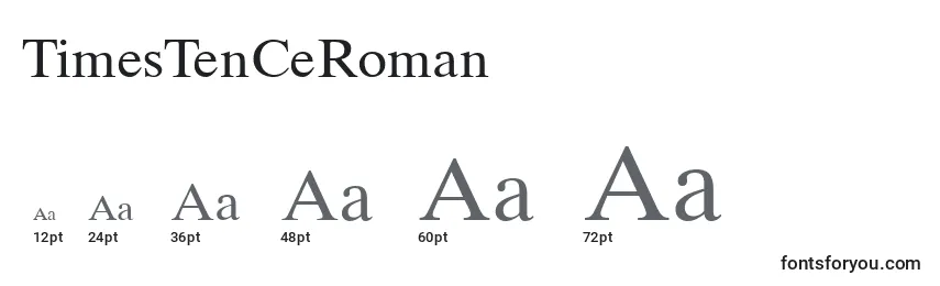 TimesTenCeRoman Font Sizes