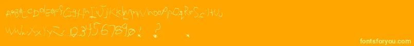 Czcionka Lacquerhead – żółte czcionki na pomarańczowym tle