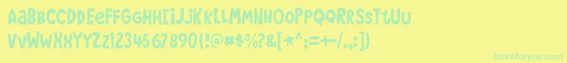 More about WeebairnRegular Font WeebairnRegular Font – Green Fonts on Yellow Background