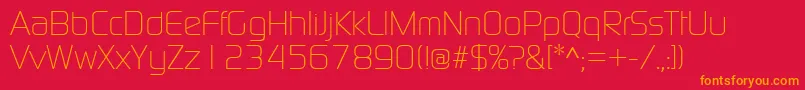 Contl Font – Orange Fonts on Red Background