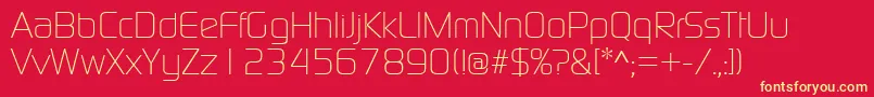 Contl Font – Yellow Fonts on Red Background