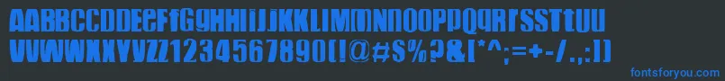 FunkyDunkySwell Font – Blue Fonts on Black Background