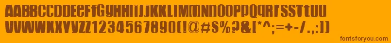 FunkyDunkySwell Font – Brown Fonts on Orange Background