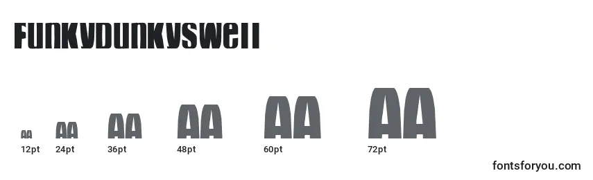 FunkyDunkySwell Font Sizes