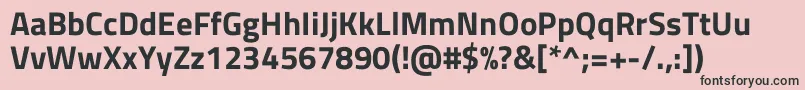 TitilliumwebBold Font – Black Fonts on Pink Background