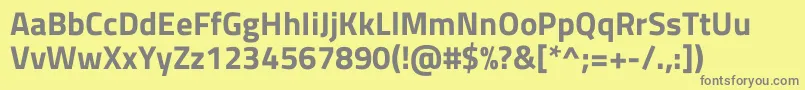 TitilliumwebBold Font – Gray Fonts on Yellow Background