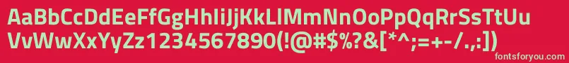 TitilliumwebBold Font – Green Fonts on Red Background
