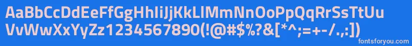 TitilliumwebBold Font – Pink Fonts on Blue Background