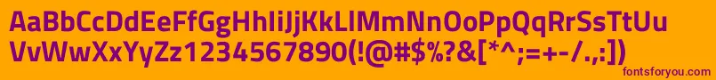 TitilliumwebBold Font – Purple Fonts on Orange Background