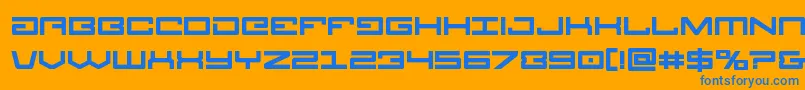 Legionbold Font – Blue Fonts on Orange Background