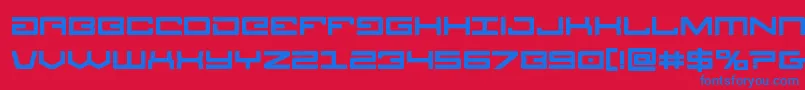 Legionbold Font – Blue Fonts on Red Background