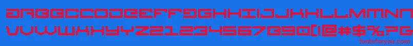 fuente Legionbold – Fuentes Rojas Sobre Fondo Azul