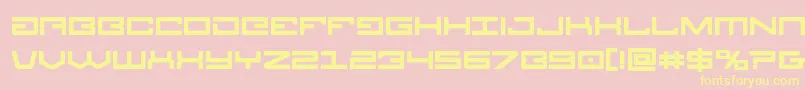 Police Legionbold – polices jaunes sur fond rose