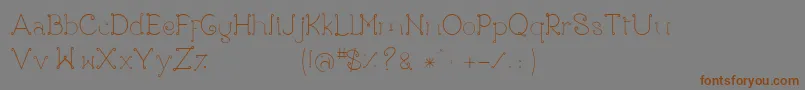 Rose Font – Brown Fonts on Gray Background