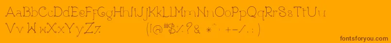 Rose Font – Brown Fonts on Orange Background
