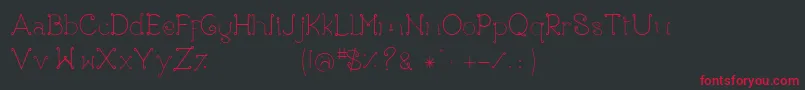 フォントRose – 黒い背景に赤い文字