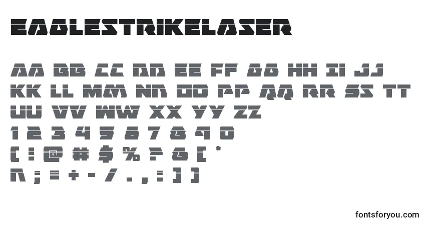 Czcionka Eaglestrikelaser – alfabet, cyfry, specjalne znaki