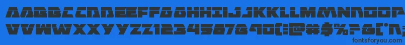 Eaglestrikelaser Font – Black Fonts on Blue Background