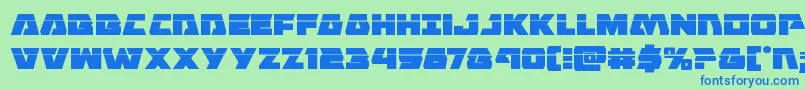 Eaglestrikelaser Font – Blue Fonts on Green Background