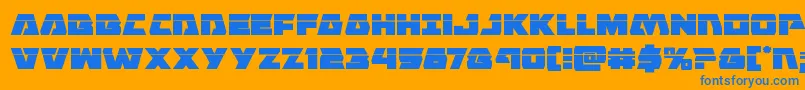 Eaglestrikelaser Font – Blue Fonts on Orange Background