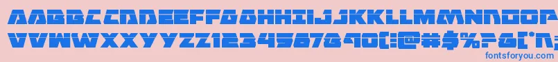 Eaglestrikelaser Font – Blue Fonts on Pink Background