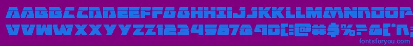 Eaglestrikelaser Font – Blue Fonts on Purple Background