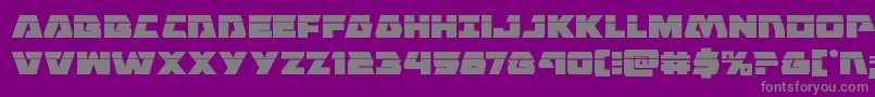 フォントEaglestrikelaser – 紫の背景に灰色の文字