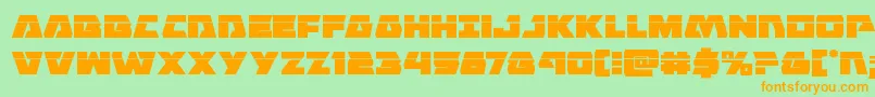 Eaglestrikelaser Font – Orange Fonts on Green Background