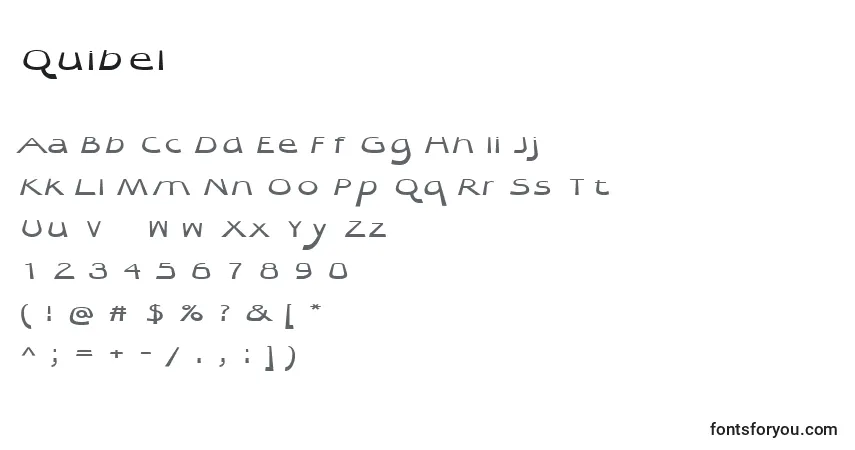Quibel-fontti – aakkoset, numerot, erikoismerkit