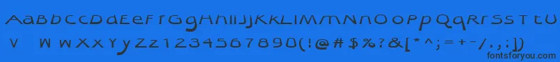 Quibel Font – Black Fonts on Blue Background