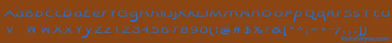 Quibel-fontti – siniset fontit ruskealla taustalla
