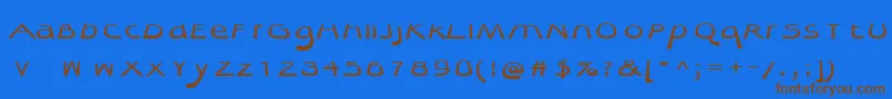 Quibel Font – Brown Fonts on Blue Background