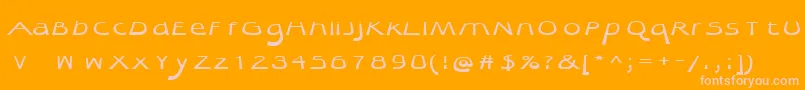 Quibel Font – Pink Fonts on Orange Background