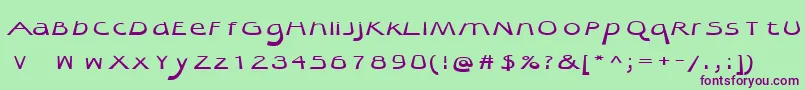 Quibel Font – Purple Fonts on Green Background
