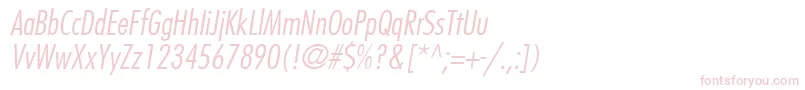 Fonte KudosLightCondensedSsiLightCondensedItalic – fontes cor-de-rosa