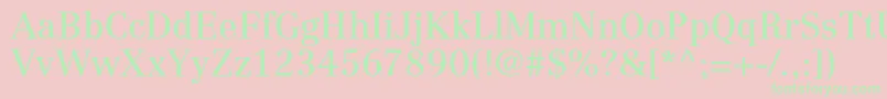 CentennialltstdRoman Font – Green Fonts on Pink Background