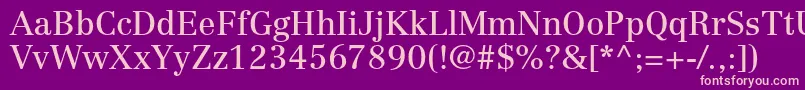CentennialltstdRoman Font – Pink Fonts on Purple Background