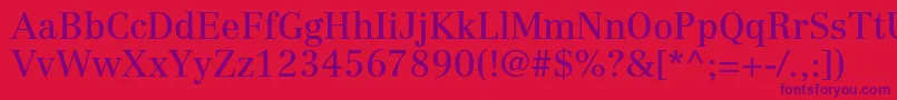 CentennialltstdRoman Font – Purple Fonts on Red Background