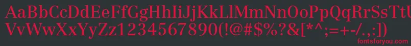 CentennialltstdRoman Font – Red Fonts on Black Background