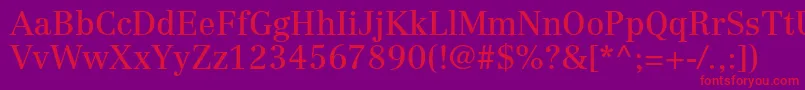CentennialltstdRoman Font – Red Fonts on Purple Background