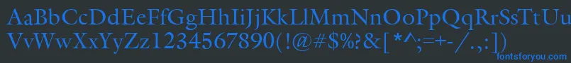GarethRegular Font – Blue Fonts on Black Background