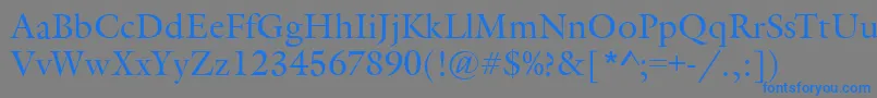 GarethRegular Font – Blue Fonts on Gray Background